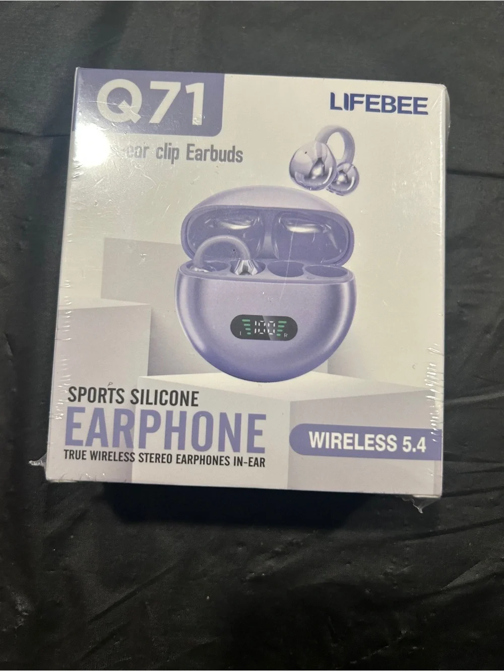 Q71 Purple Wireless Earbuds - Sports Silicone Earphones